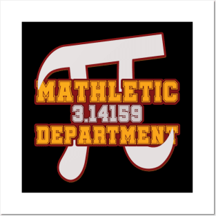 'Mathletic Pi Department' Funny Math Gift Posters and Art